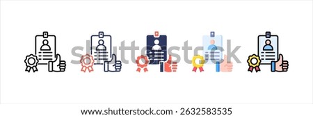 Best Employee Multi Style Icon Set