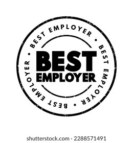 Best Employer text stamp, concept background