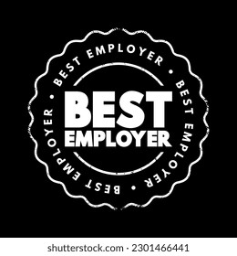 Best Employer text stamp, concept background