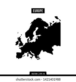 The best european continent map icon vector, illustration logo template in trendy style. Can be used for many purposes.
