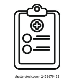 Best examination patient icon outline vector. Board clinic. Estimation survey procedure