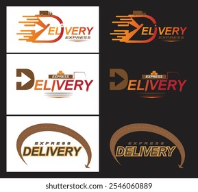 The best express delivery logo. Express delivery logo set