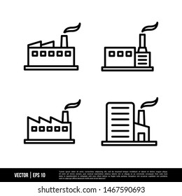 The best of Factory icons vector collection, illustration logo template in trendy style. Suitable for many purposes.