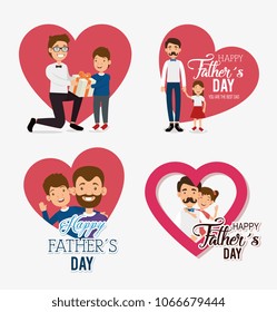 best father with daughter and son avatars
