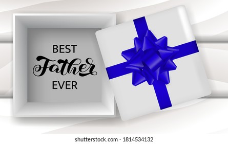 Best Father ever brush lettering. Vector stock illustration for banner