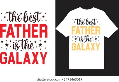 El mejor padre es la Galaxia. Diseño de la camiseta del amante de papá, camiseta del día del padre feliz, diseño de la camiseta del piloto del día del padre Antiguas, diseño retro de la camiseta de Antiguas, diseño del día del padre de Antiguas