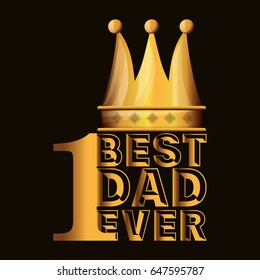 the best father with number one emblem