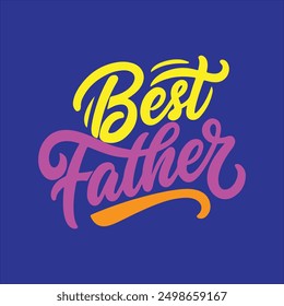 Best father vector silhouette illustration