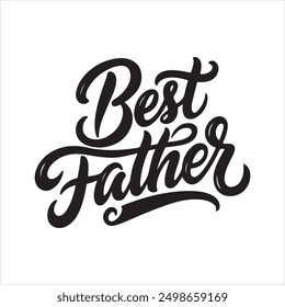 Best father vector silhouette illustration