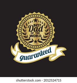 The best father in the world medal in English
