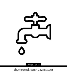 The best faucet icon vector, illustration logo template in trendy style. Can be used for many purposes.
