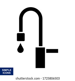 The best faucet icon vector, illustration logo template in trendy style. Can be used for many purposes.