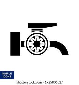 The best faucet icon vector, illustration logo template in trendy style. Can be used for many purposes.