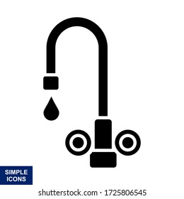 The best faucet icon vector, illustration logo template in trendy style. Can be used for many purposes.