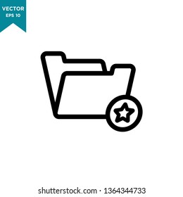 best favorite folder vector icon 