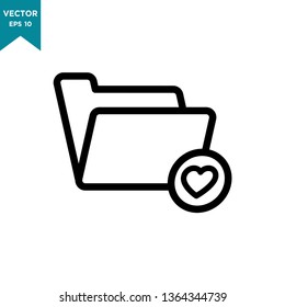 best favorite folder vector icon 