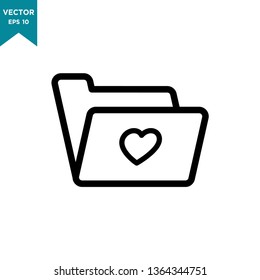 best favorite folder vector icon 