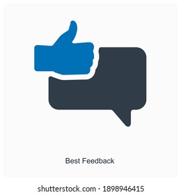 Best feedback and favorable comment icon concept