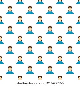 Best female avatar pattern seamless in flat style for any design