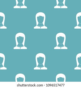 Best female avatar pattern vector seamless repeating for any web design