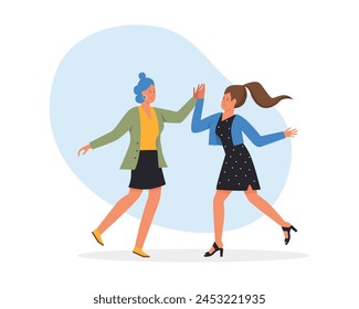 Best female friends. True friendship, having fun together, female friendship flat vector illustration