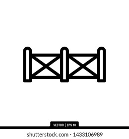 The best of Fence icon vector, illustration logo template in trendy style. Suitable for many purposes.
