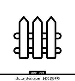 The best of Fence icon vector, illustration logo template in trendy style. Suitable for many purposes.
