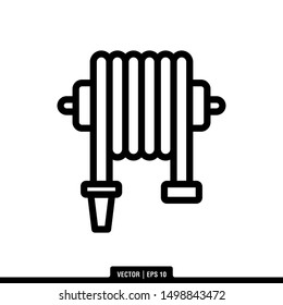 The best Fire Hose icon vector, illustration logo template in trendy style. Suitable for many purposes.
