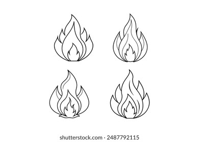 The Best Fire Silhouette Vector Illustrations for Print Materials