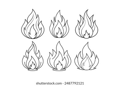 The Best Fire Silhouette Vector Illustrations for Print Materials