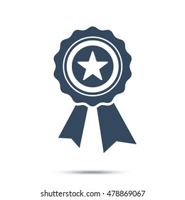 Best first prize medal icon. Stock vector illustration