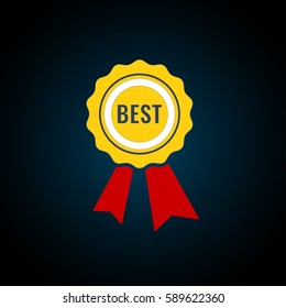 Best first prize won icon. Design vector illustration