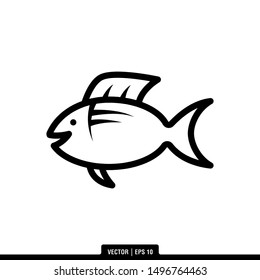 The best Fish icon vector, illustration logo template in trendy style. Suitable for many purposes.
