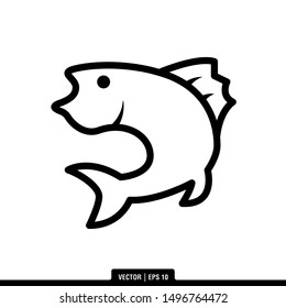 The best Fish icon vector, illustration logo template in trendy style. Suitable for many purposes.
