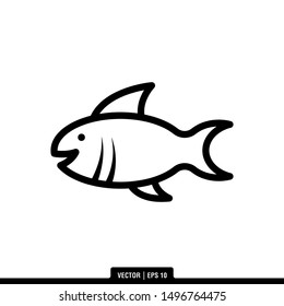 The best Fish icon vector, illustration logo template in trendy style. Suitable for many purposes.
