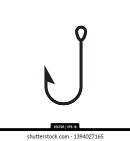 The best fishing hook icon vector, illustration logo template in trendy style. Can be used for many purposes.
