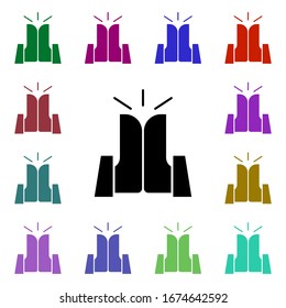 Best, five, friends, high multi color style icon. Simple glyph, flat vector of peace and humanrights icons for ui and ux, website or mobile application
