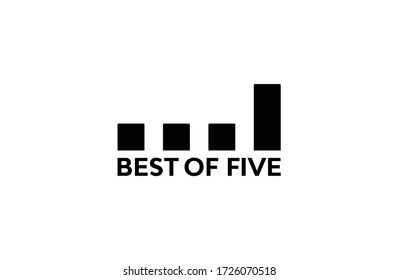 Vector del logo Mejor de cinco medios