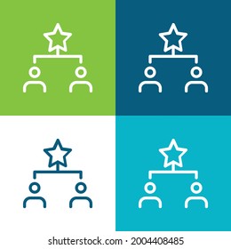 Mejor conjunto de iconos mínimos de cuatro colores