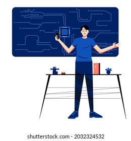 Best Flat illustration vector and baground 