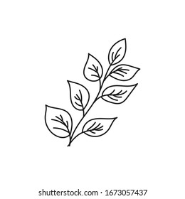 The best floral and leaf element design. High-quality vector illustration in trendy black hand drawn style. Suitable for craft, fabric, and many purposes.