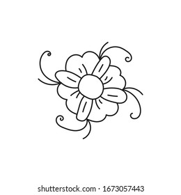 The best floral and leaf element design. High-quality vector illustration in trendy black hand drawn style. Suitable for craft, fabric, and many purposes.