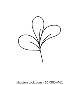 The best floral and leaf element design. High-quality vector illustration in trendy black hand drawn style. Suitable for craft, fabric, and many purposes.