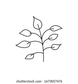The best floral and leaf element design. High-quality vector illustration in trendy black hand drawn style. Suitable for craft, fabric, and many purposes.