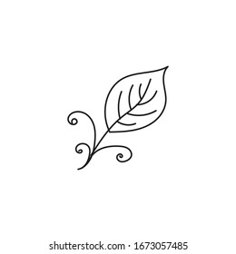 The best floral and leaf element design. High-quality vector illustration in trendy black hand drawn style. Suitable for craft, fabric, and many purposes.