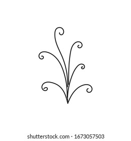 The best floral and leaf element design. High-quality vector illustration in trendy black hand drawn style. Suitable for craft, fabric, and many purposes.