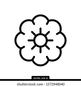 The best Flower icon vector, illustration logo template in trendy style. Suitable for many purposes.
