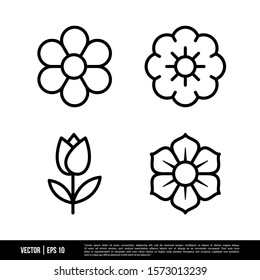 The best Flower icons vector collection, illustration logo template in trendy style. Suitable for many purposes.