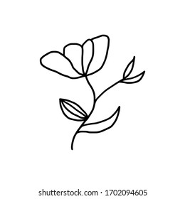 El mejor diseño de elementos florales y de hoja. Ilustración vectorial de alta calidad en estilo moderno dibujado a mano negra. Adecuado para artesanía, tela y muchos propósitos. Pasos10