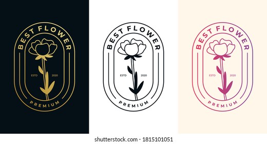 best flower logo design set